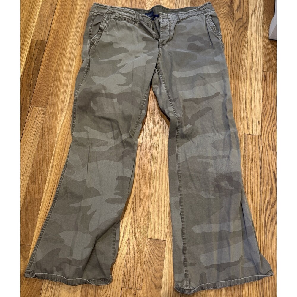 Womens American Ealge Green Camouflage Chino Pants Size 16